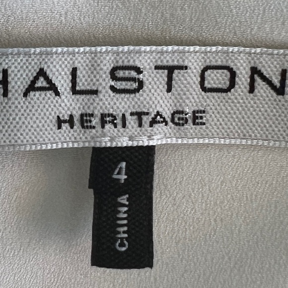 Halston Heritage Structured White Halter Skater Style Dress size 4 - Picture 9 of 14